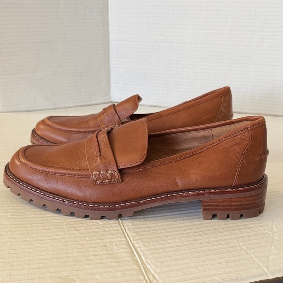 Madewell Shoes - Madewell Corinne Lugsole Penny Loafers Sz 9.5 Business Casual Preppy Leather